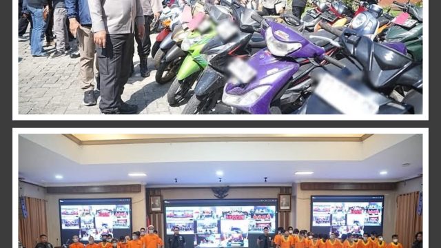 Gelar Konferensi Pers, Polda Kaltim Ungkap 95 Tersangka Curanmor dalam Ops.Jaran Mahakam 2025