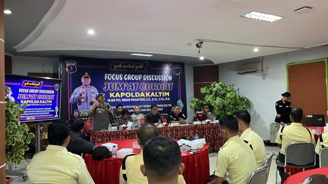 Bahas Pengamanan Berbasis Teknologi 110, Polda Kaltim Gelar Dialog ‘Jumat Curhat Bersama PT.Telkomsel