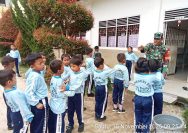 Babinsa Koramil 09/Tiga Balata Berikan Wasbang dan Motivasi Belajar kepada Siswa SDN 091473 PLUS