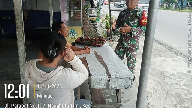 Babinsa Koramil Siantar Selatan Ajak Warga Siantar Marimbun Jaga Keamanan dan Ketertiban