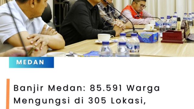 Banjir Medan: 85.591 Warga Mengungsi di 305 Lokasi, Pemko Medan Fokus Evakuasi dan Logistik Pengungsi