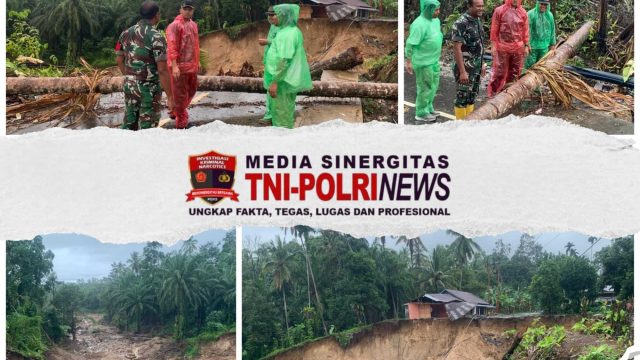 Dandim 0308/Padang Pariaman Tinjau Jalan Amblas Akibat Longsor di Aur Malintang Selatan