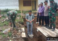Babinsa Koramil Dolok Pardamean Dukung Peletakan Batu Pertama Pembangunan KDKMP di Pariksabungan