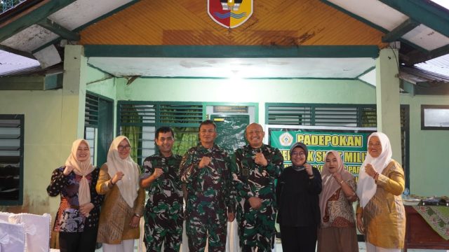 Panglima Komando Gabungan Wilayah Pertahanan (Pangkogabwilhan) Letjen TNI Kunto Arif Wibowo Beserta Rombongan Melakukan Kunjungan Silaturahmi Ke Koramil 02/Sungai Limau