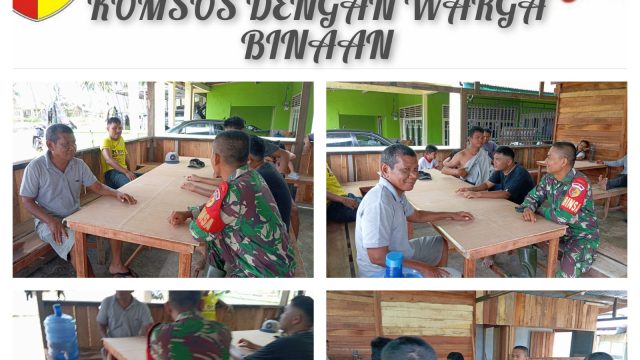 Babinsa Komsos Bersama Warga Masyarakat Di Wilayah Binaan