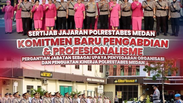 Kapolrestabes Medan Pimpin Sertijab PJU dan Kapolsek Jajaran