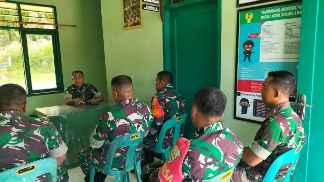 Tingkatkan Profesionalisme Babinsa, Danramil 20/Raya Kahean Beri Arahan