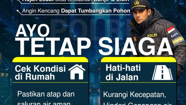 Malam di Tengah Hujan, Kabag Ops Polres Simalungun Ingatkan Warga Tetap Waspada dan Manfaatkan Layanan Polri