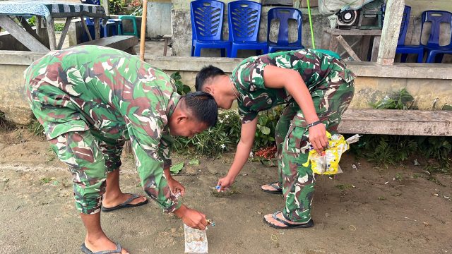 Sebelum Bangun Desa, Satgas TMMD ke-127 Kodim 0207/Simalungun Bangun Kepedulian di Rumah Orang Tua Asuh