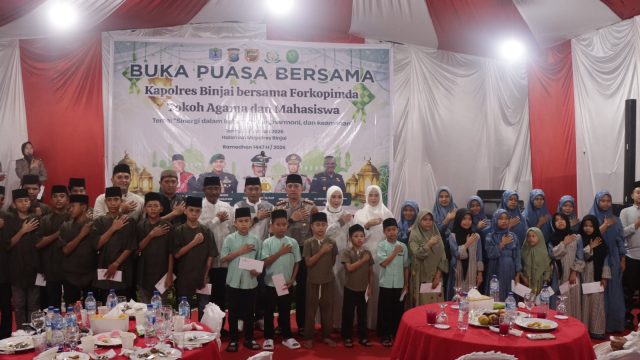 *Buka Puasa Bersama Kapolres Binjai Bersama Forkopimda, Tokoh Agama Dan Mahasiswa*