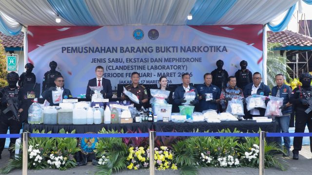 BNN MUSNAHKAN 35 KG BARANG BUKTI NARKOTIKA HASIL UNGKAP KASUS DI BANDARA DAN CLANDESTINE LABORATORY DI BALI