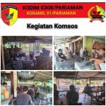 Babinsa Koramil 01/Pariaman Kopda Roki Setyawan Komsos Bersama Masyarakat Desa Koto Marapak.