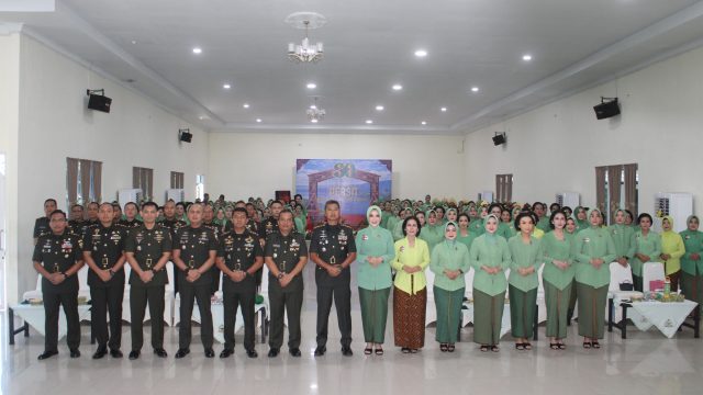 HUT Persit Ke-80, Dandim 0207/Simalungun Dan Ketua Persit Ketua Persit KCK Cabang XXXIV Dim 0207 Hadiri Syukuran Di Korem 022/PT
