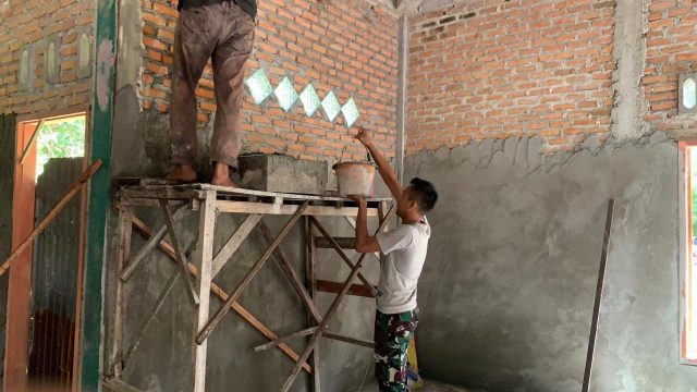 TMMD Ke 128 Tahun 2026, TNI AD Bersama Warga Percepat Pembangunan Mushola Al- Mukmin.