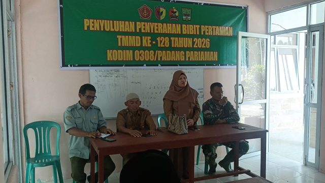 TMMD Ke-128 Tahun 2026 Salurkan Penyuluhan dan Bibit Pertanian kepada Warga Nagari Batu Gadang.