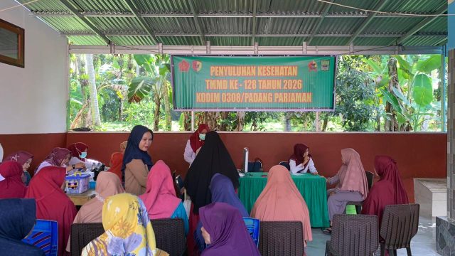 Penyuluhan Kesehatan Warnai Kegiatan TMMD Ke-128 Tahun 2026 di Sungai Geringging.