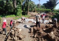Bersatu Membangun Negeri, Kodim 0207/Simalungun Bersama Masyarakat Percepat Pembangunan Jembatan Aramco.