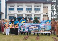 Wakili Dandim, Wadanramil 01/Pariaman Hadiri Kegiatan Lomba Olahraga Tradisional Tingkat SD/MI Se Sumatra Barat Di Kantor Balai Kota Pariaman.