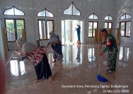 SEMANGAT KEBERSAMAAN! BABINSA KORAMIL 10/TANAH JAWA GOTONG ROYONG BERSAMA WARGA SAMBUT IDUL ADHA.