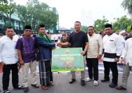 Pangdam I/BB Gelar Sholat Idul Adha dan Serahkan Hewan Kurban di Makodam.