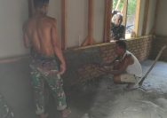 Manunggal Bersama Rakyat, Satgas TMMD Ke-128 Kebut Pengerjaan RTLH Milik Ibu Kumar.