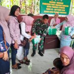TMMD Ke-128 Tahun 2026 Salurkan Paket Makanan Tambahan untuk Penderita Stunting di Posko TMMD Nagari Batu Gadang Kuranji Hulu.