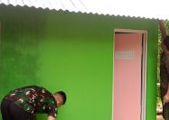 Pembangunan MCK Surau Borak Memasuki Tahap Pengecatan oleh satgas TMMD Ke 128 Tahun 2026 .