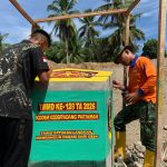 Finishing Akhir Pembuatan Tugu Monumen Pengabdian TMMD ke-128 Tahun 2026.