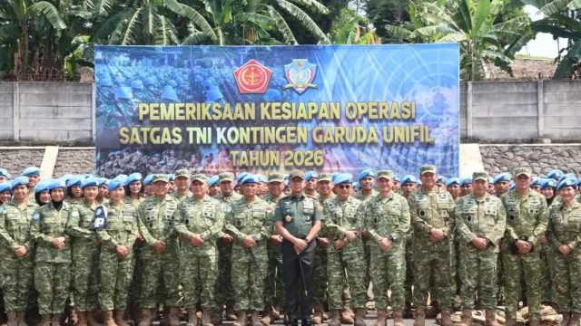 Panglima TNI Tinjau Kesiapan Operasi Satgas TNI Kontingen Garuda UNIFIL TA 2026.