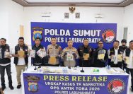 Press Release Operasi Antik Toba 2026 Polres Labuhanbatu, Ungkap 81 Kasus Narkoba dan Amankan 96 Tersangka.