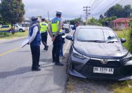 Info ! Lengkapi Surat Kendaraan Anda dan Pajak Kendaraan,Satlantas Polres Taput Melakukan Razia Gabungan .