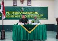 Pertemuan Gabungan Persit Kartika Chandra Kirana Cabang LXII Rem 032/Wbr Bahas Kesehatan Keluarga Prajurit.