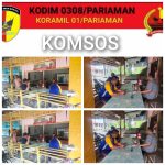 Babinsa Koramil 01/Pariaman Serda Desrianto Komsos Bersama Masyarakat Desa Talago Sariak.