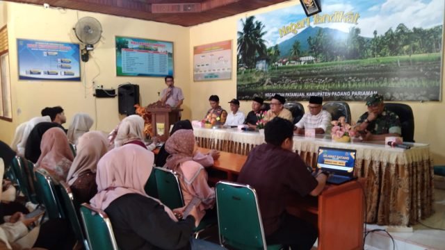 Babinsa Koramil 03/Sungai Sariak Sambut Baik Giat Bimtek KPPS Di Wilayah Binaan.