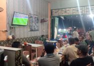 Kodim 0207/Simalungun dan Warga Nobar Piala Dunia 2026, Kebersamaan Menghangatkan Dini Hari.