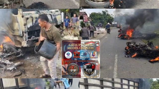 Ngeri ! Kerusuhan Pecah di Sipis-pis, Konflik Lahan Masyarakat dan PT Bridgestone Berujung Kekerasan