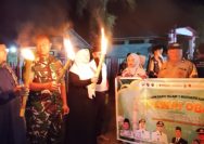 Babinsa Koramil 08/Sungai Geringging Hadiri Pawai Obor Sambut Tahun Baru Islam 1448 H.
