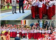 Presiden Prabowo Subianto menyambut kunjungan kenegaraan Presiden Republik Federal Jerman Frank Walter Steinmeier di Istana Merdeka.