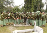 Dalam Rangka Memperingati Hari Ulang Tahun (HUT) Ke-76 Kodam I/Bukit Barisan Personil Kodim 0207/Simalungun, PNS Bersama Persit melaksanakan Ziarah Rombongan.