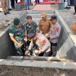 KAPOLRES BINJAI HADIRI PELETAKAN BATU PERTAMA PEMBANGUNAN PT NATURAL TIRTA SEGAR DI LANGKAT.
