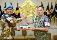 Mayor Pom Deddy S.P Siahaan Mengikuti Upacara Penyambutan Satgas TNI Kontingen Garuda (Konga) UNIFIL Tahun 2025 