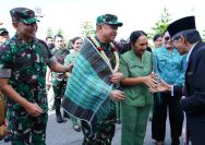 Pangdam I/BB Sambut Kedatangan Kasad dan Ketua Umum Persit KCK di Bandara DTB Silangit.