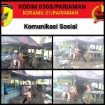 Demi Menjalin Hubungan Baik, Babinsa Koramil 01/Pariaman melaksanakan Komsos Dengan Warga Binaan.