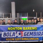 Semangat Sepak Bola Dunia Menggema di Serbalawan dan Sidamanik, Kodim 0207/Simalungun Gelar Nobar Bersama Warga.