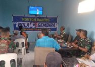 Nonton Bareng Piala Dunia 2026, TNI dan Warga Siantar Marihat Pererat Kebersamaan Lewat Sepak Bola.