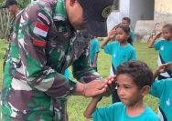 Yonarmed 12 Kostrad Tanamkan Disiplin dan Jiwa Nasionalisme kepada Generasi Perbatasan melalui Pelatihan PBB.