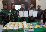 Satgas Pamtas Yonarhanud 1 Kostrad Gagalkan Penyelundupan 21,4 Kg Sabu dari Malaysia.