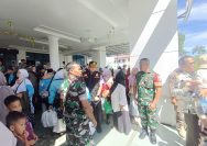Babinsa Koramil 01/Pariaman Pengamanan dan Monitoring Kepulangan Jemaah haji Kota Pariaman.