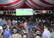 Spanyol Juara Dunia! Ratusan Warga Pematangsiantar Tumpah Ruah Nobar Bersama TNI-Polri hingga Subuh.