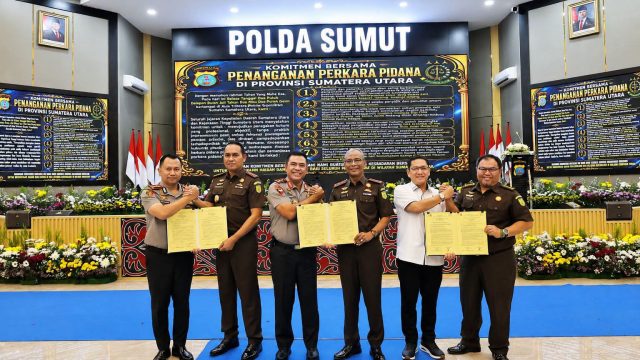 Kejati Sumut dan Polda Sumut Teken Pakta Integritas, Perkuat Sinergi Penegakan Hukum yang Profesional dan Berintegritas.